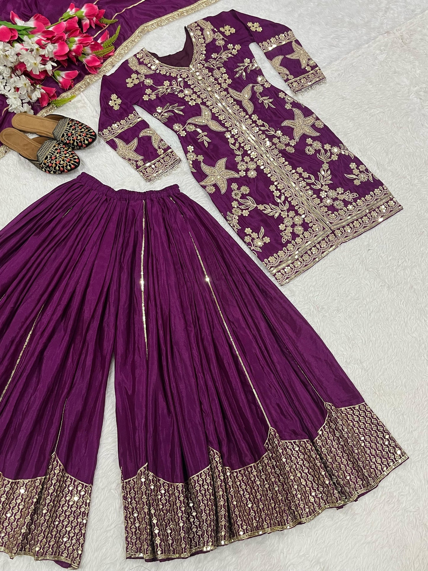 Designer Party Wear Sharara Set