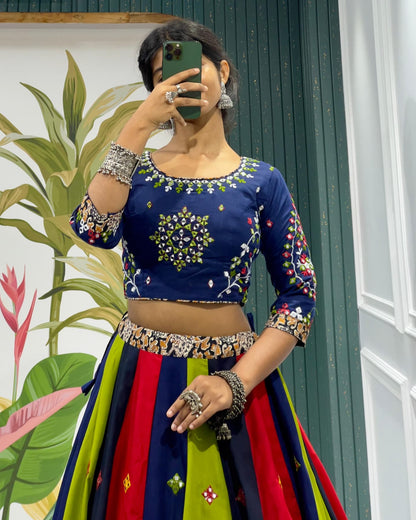 Traditional Mirror Embroidered Lehenga
