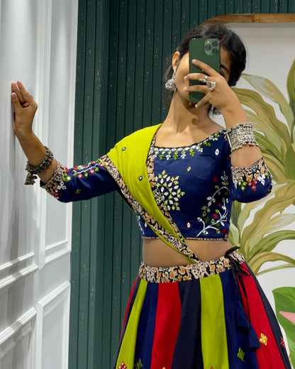 Traditional Mirror Embroidered Lehenga