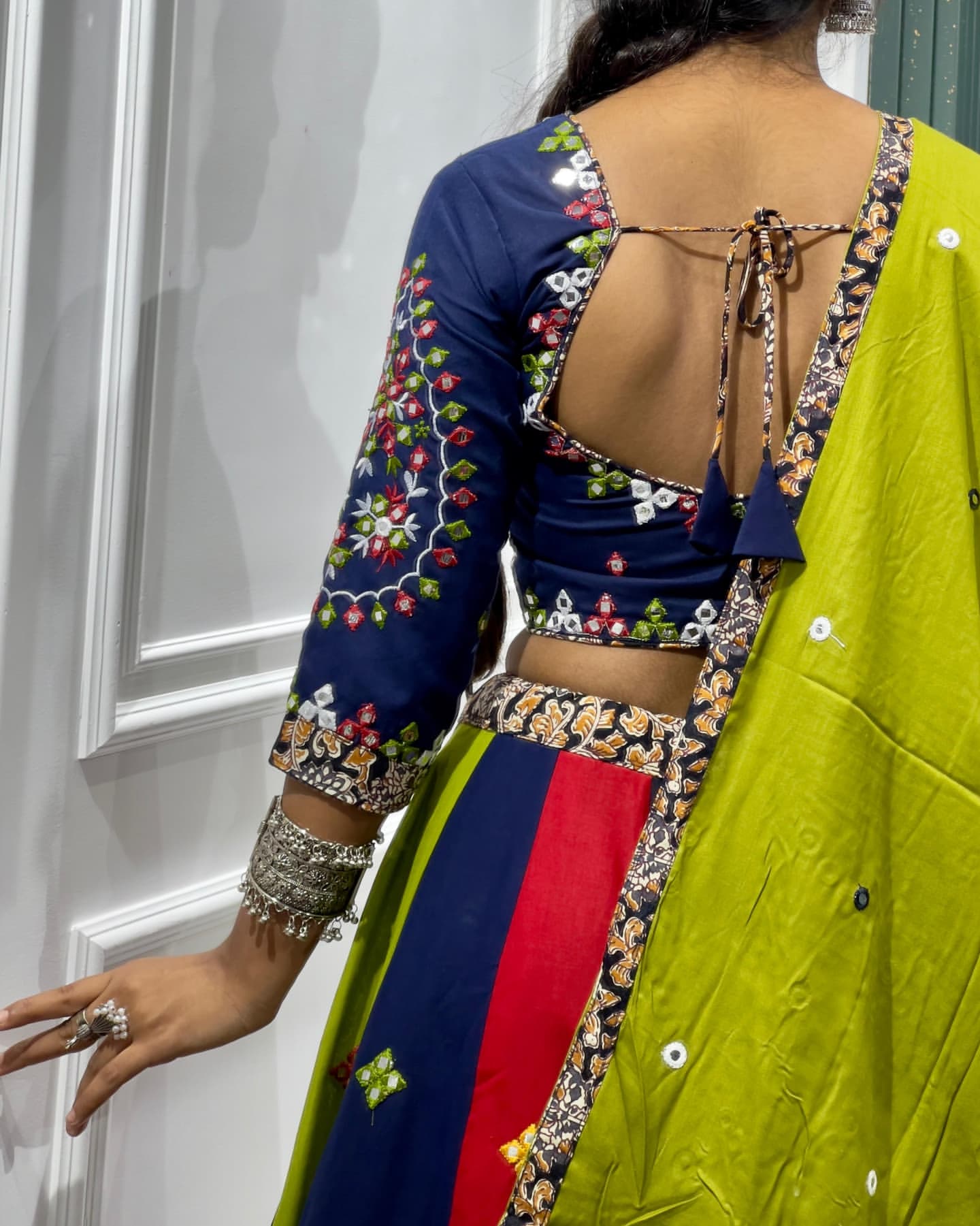 Traditional Mirror Embroidered Lehenga