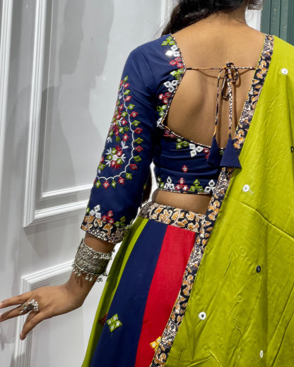 Traditional Mirror Embroidered Lehenga