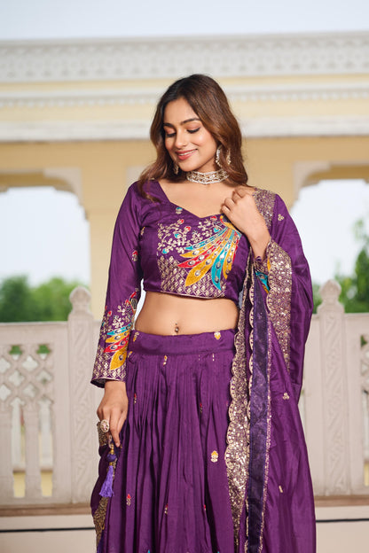 Vichitra Lehenga Choli Set