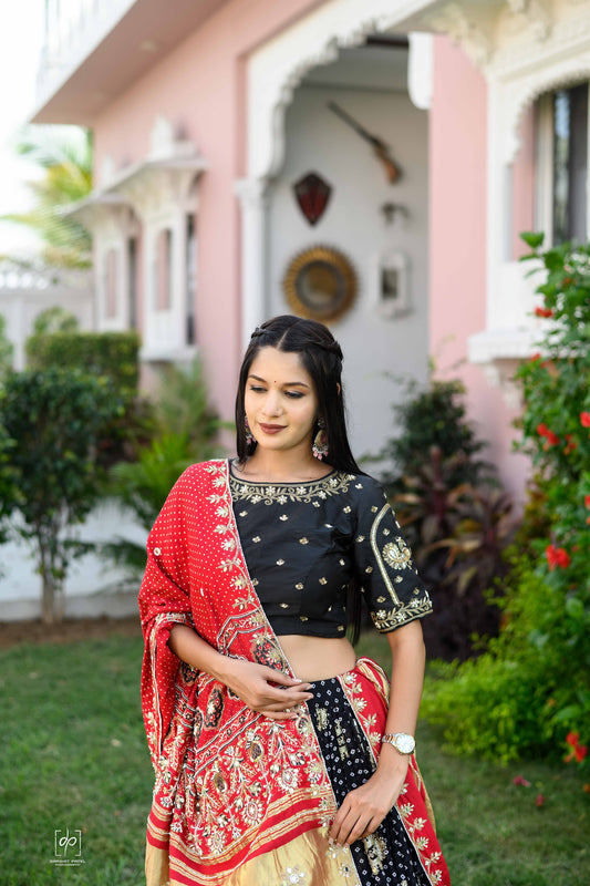 Black Bandhej Chaniya Choli