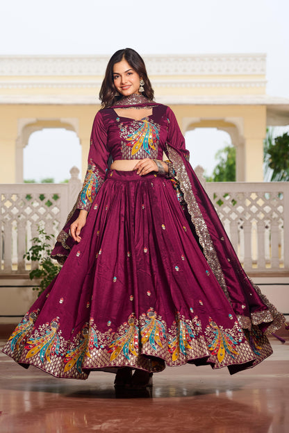 Vichitra Lehenga Choli Set