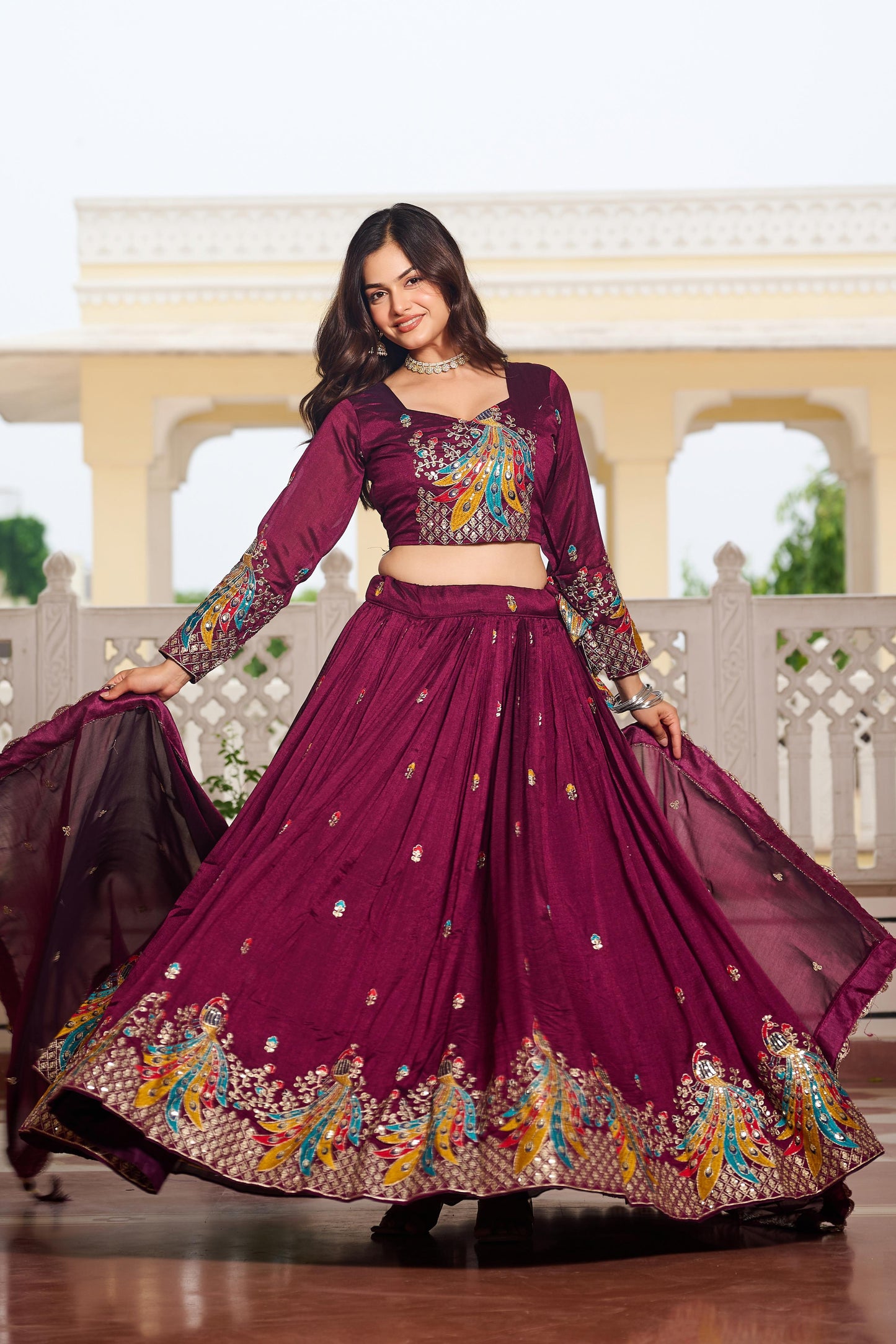 Vichitra Lehenga Choli Set
